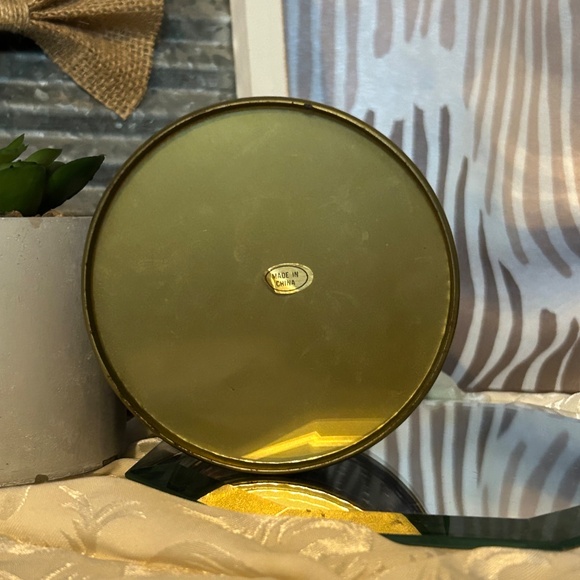 Vintage Tin With Felt Paper Drink Coasters Rocking Horse Teddy Bear Design - Picture 7 of 7